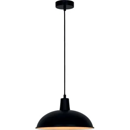 Sospensione in metallo nera diametro 30 cm