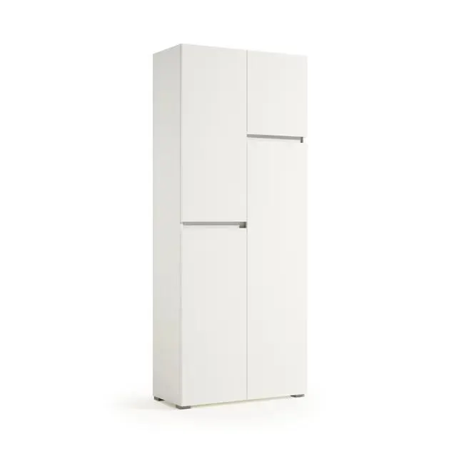 Mobile lavanderia Laundry 4 ante in truciolare bianco P 37 x L 80 x H 195 cm