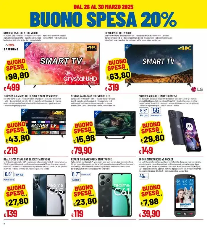 BUONO SPESA 20% + GRANDI MARCHE SCONTO FINO 50% da 26 marzo a 6 aprile di 2025 - Pagina del volantino 2