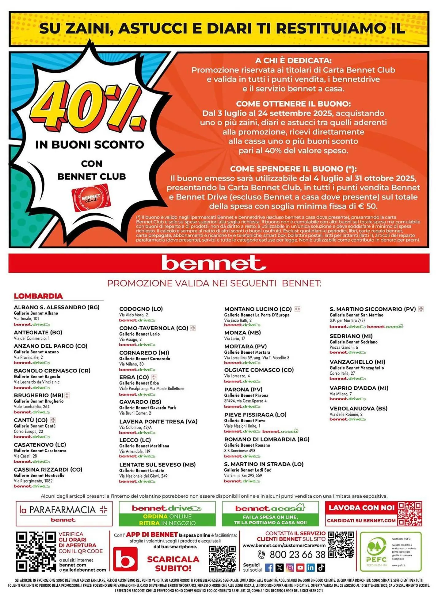 Volantino Bennet da 28 agosto a 10 settembre di 2025 - Pagina del volantino 28