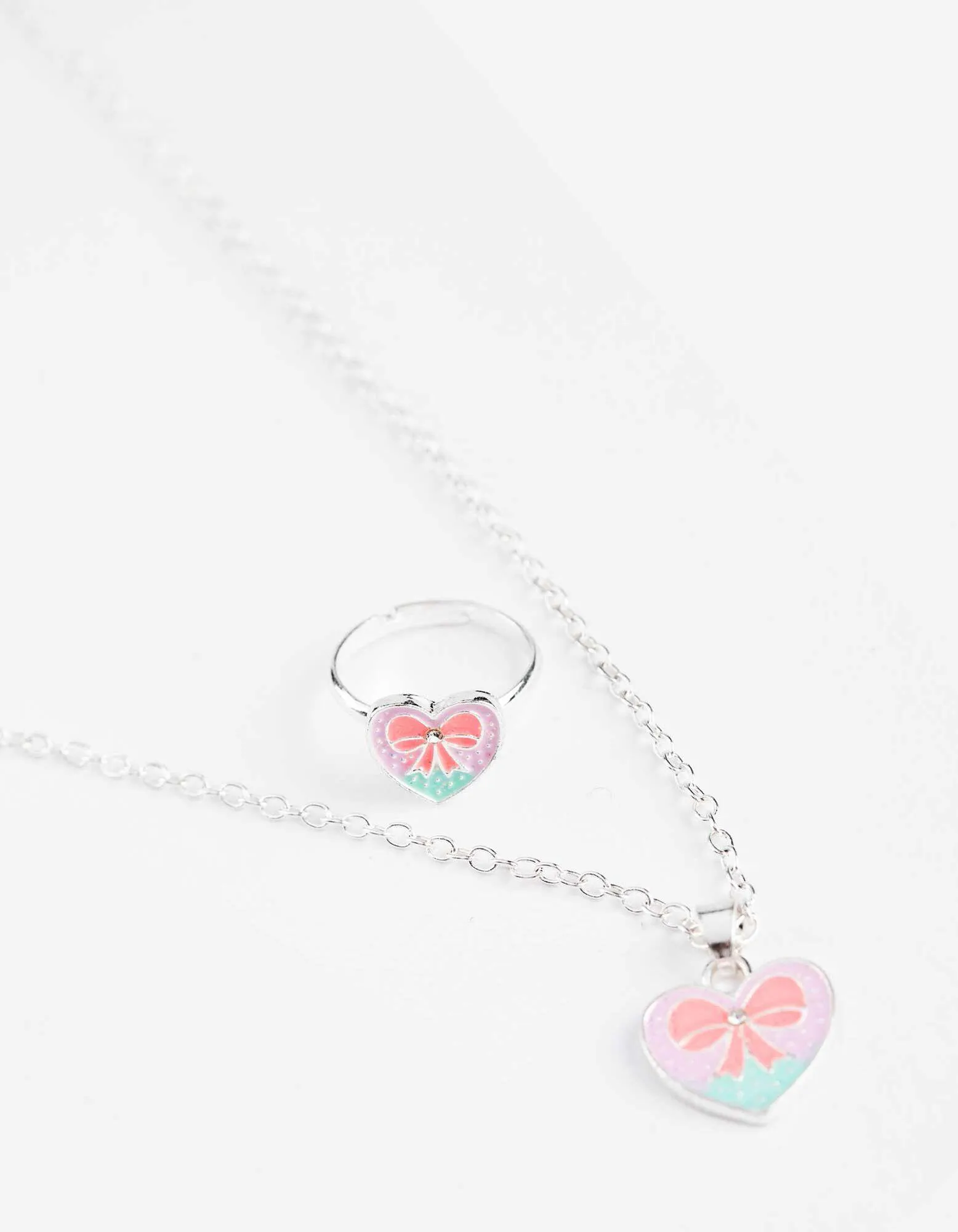 Set di collana e orecchino - Confezione doppia - argento