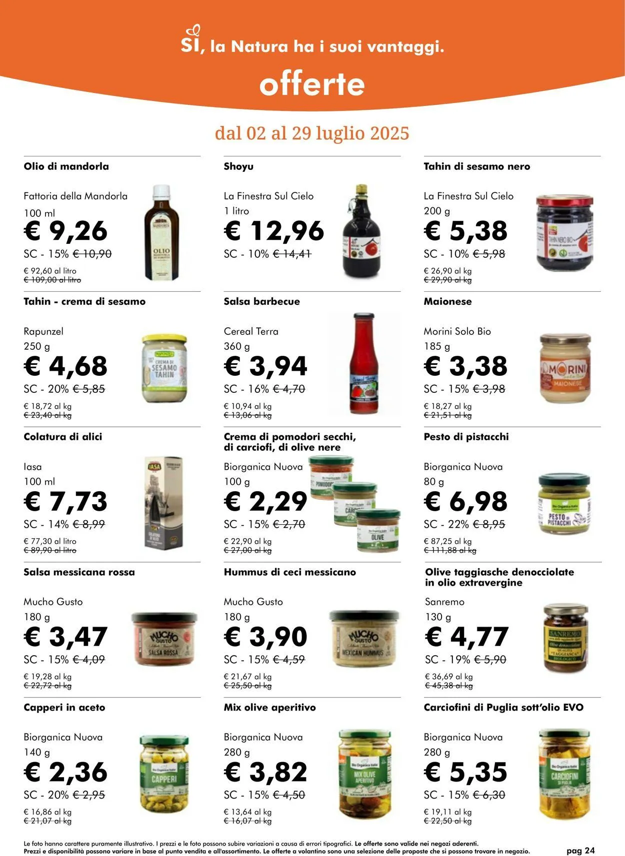Natura Sì Volantino attuale da 31 luglio a 14 agosto di 2025 - Pagina del volantino 24