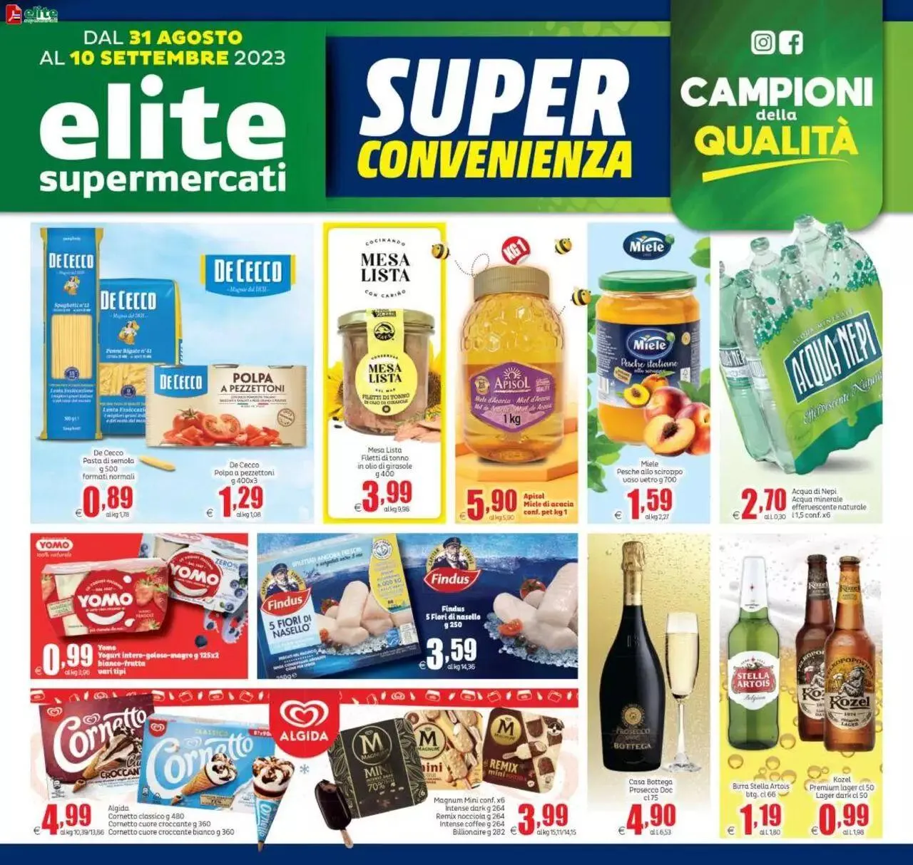 Volantino Elite Supermercati da 31 agosto a 10 settembre di 2023 - Pagina del volantino 1
