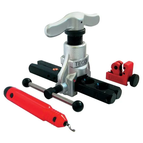 Set cartellatrice a frizione tecom da Ø1/4 a 3/4 con tagliatubi da Ø3 a 22 mm e sbavatubi