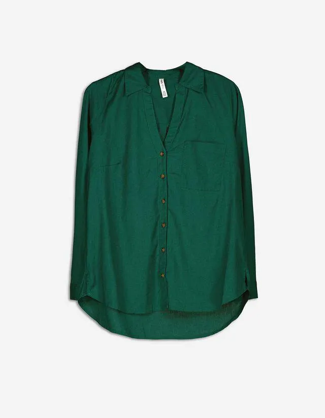 Camicia blusata - Scollo a serafino