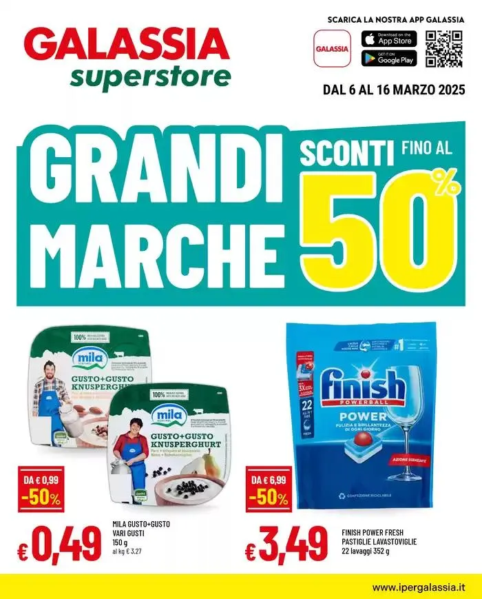 GRANDI MARCHE - SCONTI FINO AL 50% da 6 marzo a 16 marzo di 2025 - Pagina del volantino 1