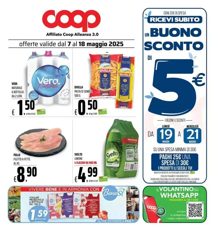 RICEVI SUBITO UN BUONO SCONTO DI 5€ da 7 maggio a 18 maggio di 2025 - Pagina del volantino 1