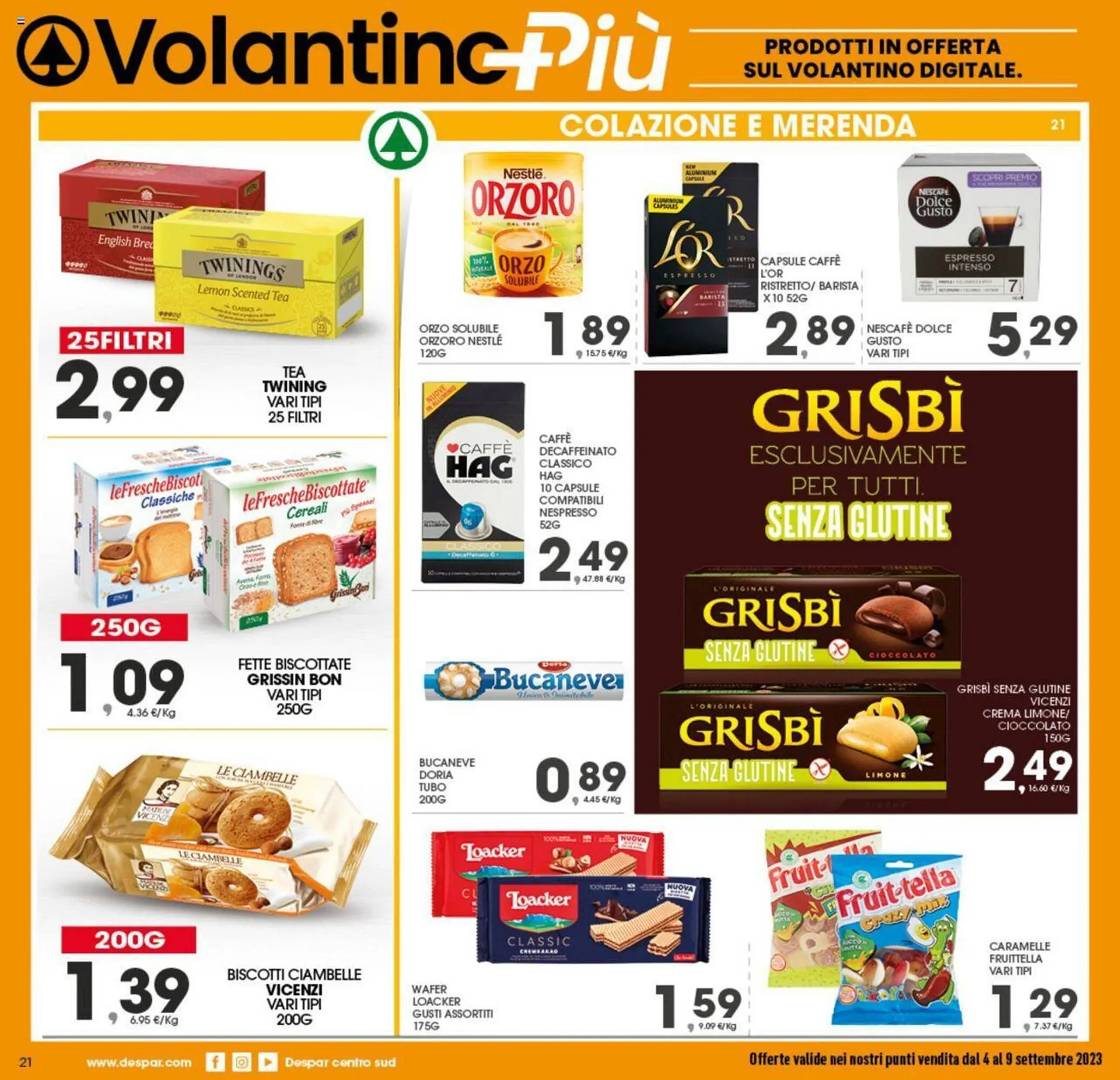 Volantino Eurospar da 4 settembre a 9 settembre di 2023 - Pagina del volantino 21
