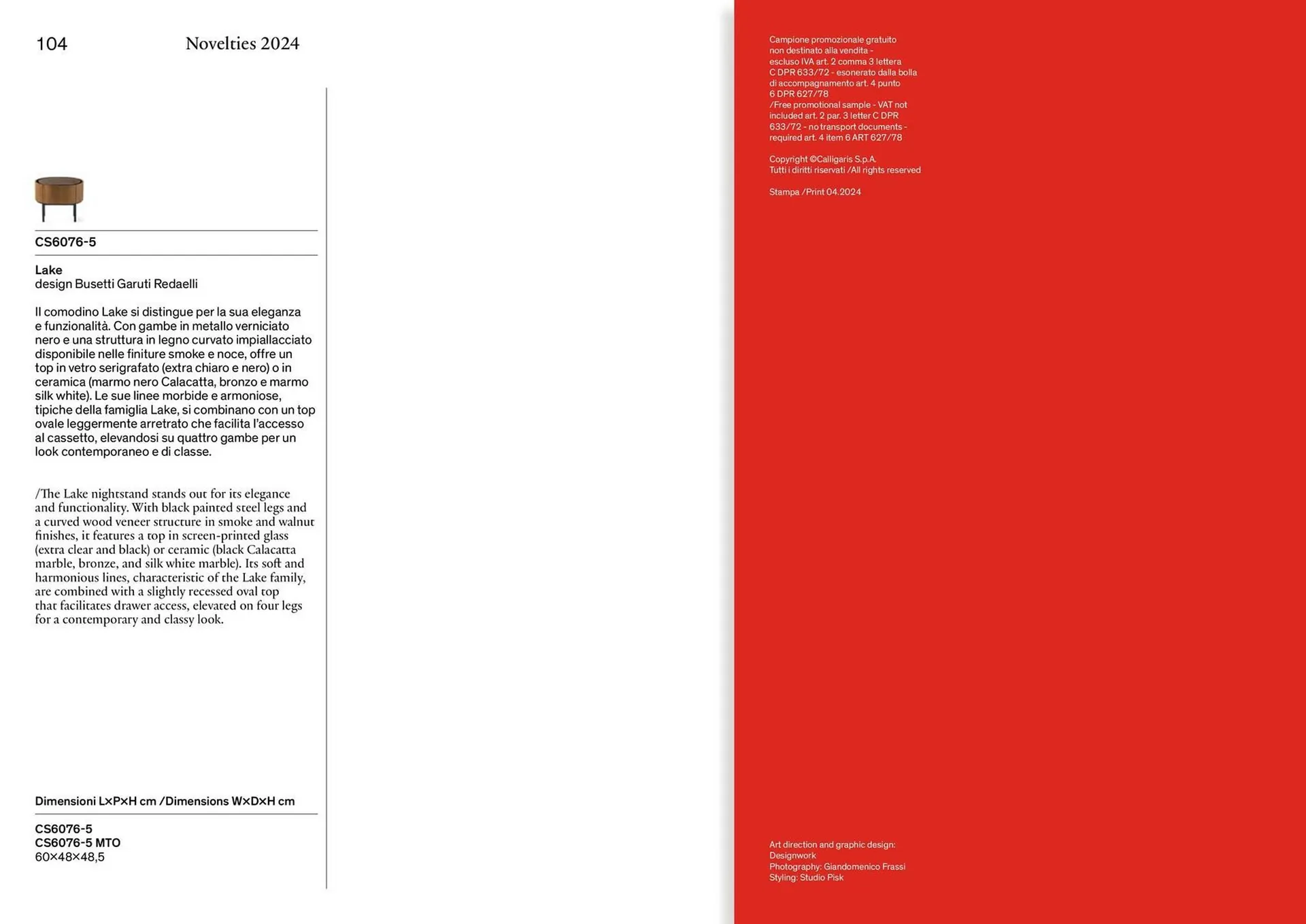 Volantino Calligaris da 5 agosto a 30 giugno di 2025 - Pagina del volantino 54