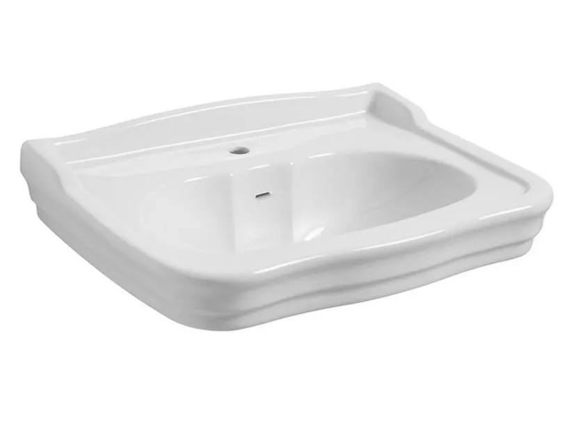 Lavabo a Colonna Epoque 71X58 cm Monoforo Bianco Lucido