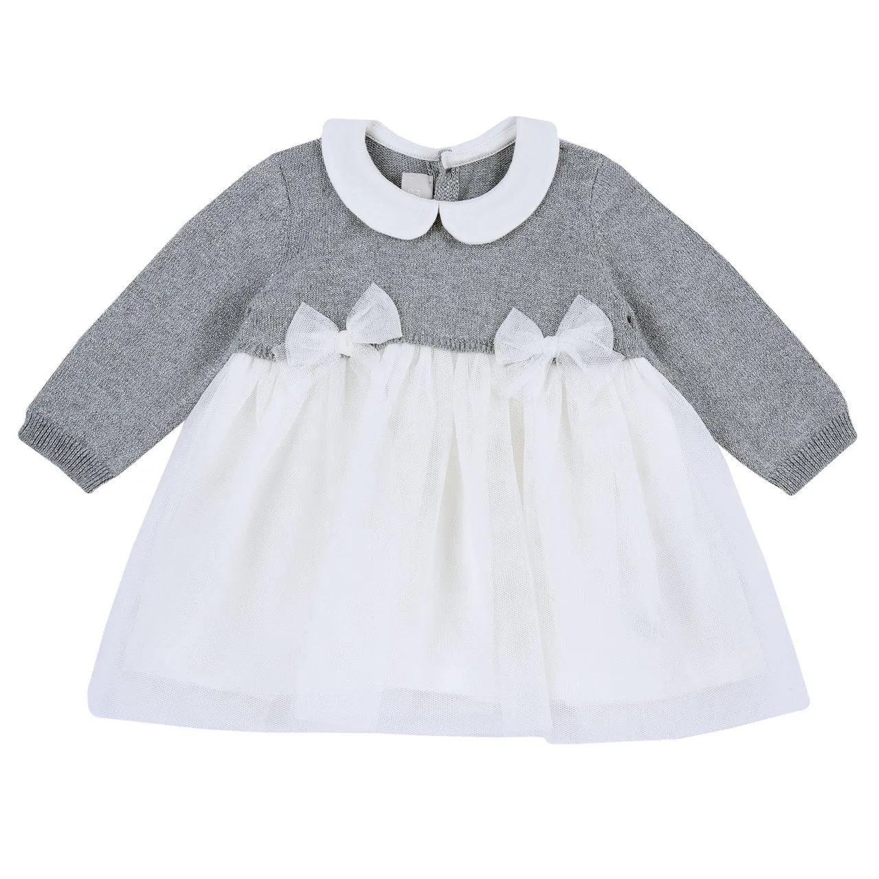Vestito in maglia e tulle
