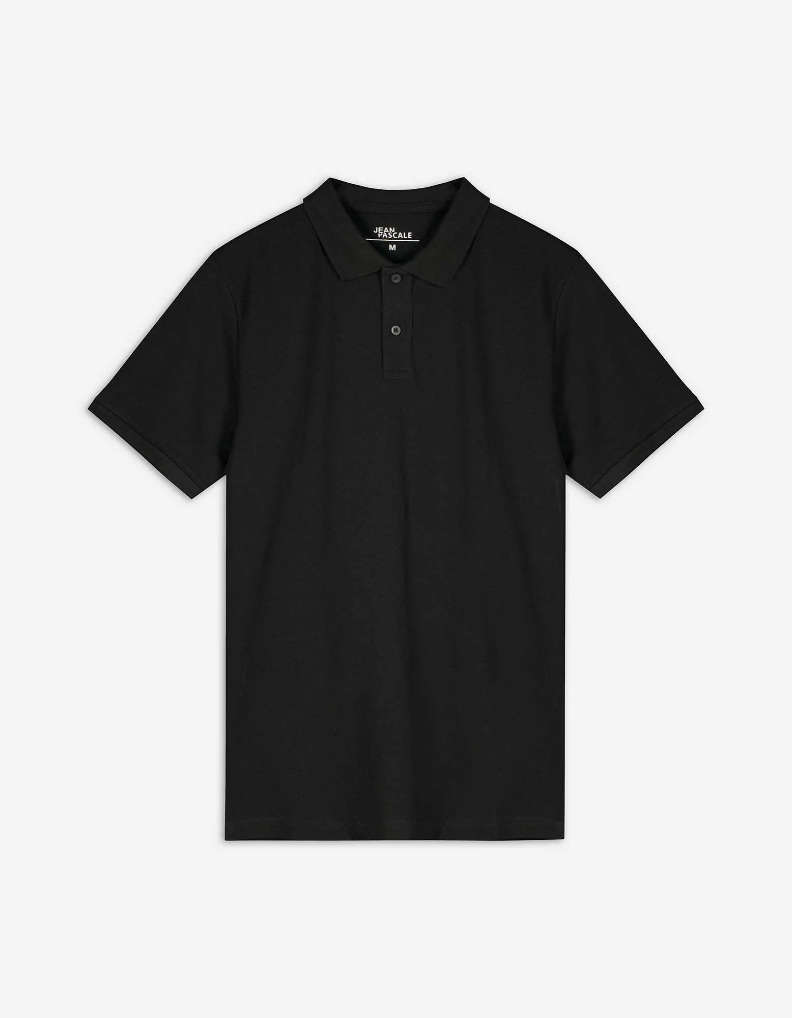 Tricou polo - Închidere cu nasturi - Negru