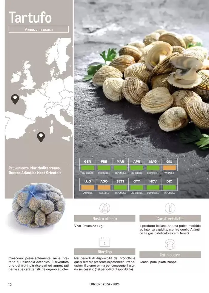 Catalogo Frutti di mare da 2 gennaio a 31 luglio di 2025 - Pagina del volantino 12