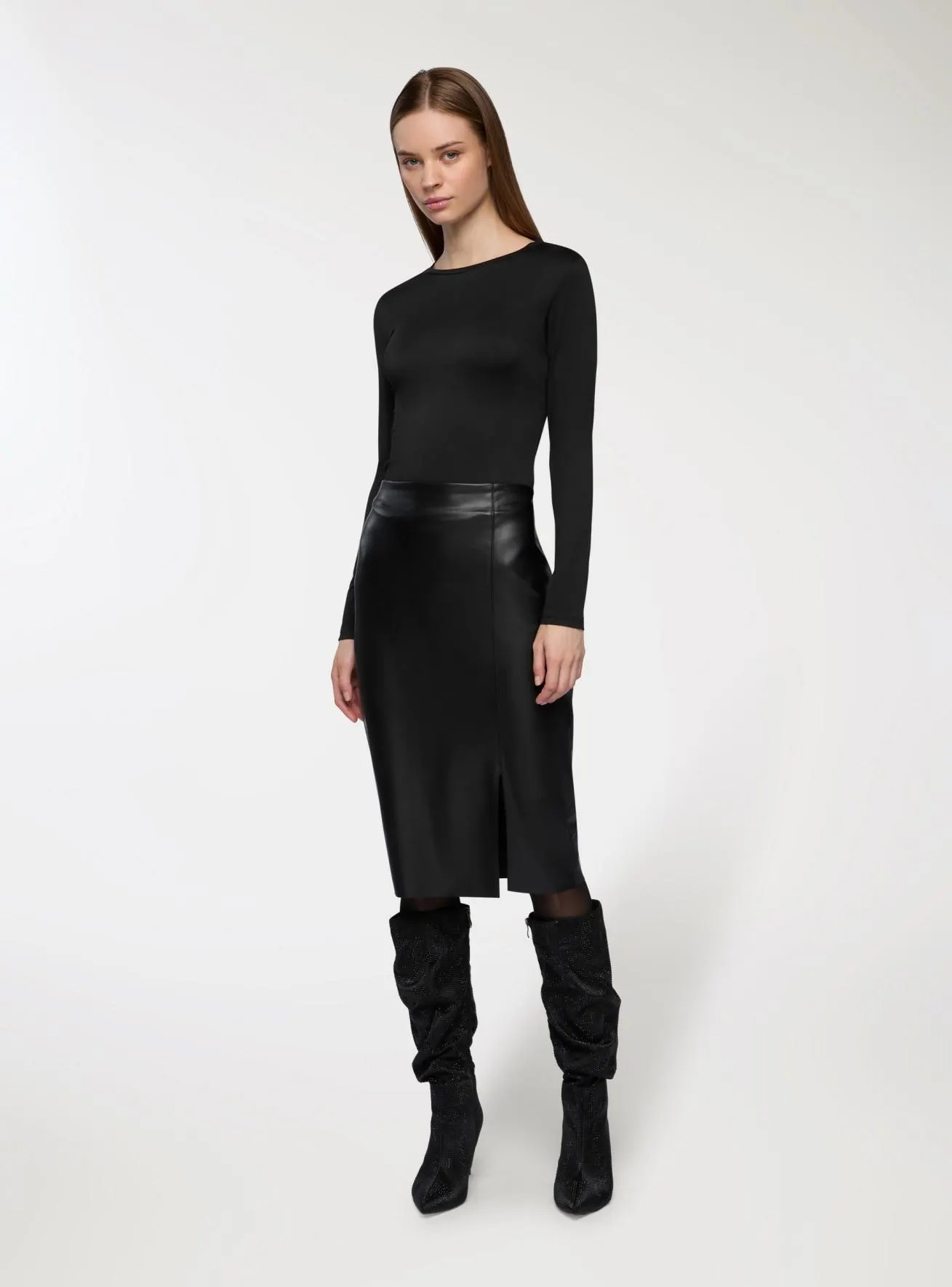 T-shirt basic tessuto caldo Nero