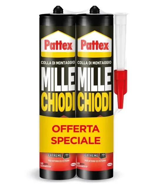Colla per assemblare PATTEX Bipack Millechiodi Extra 2 pezzi 920 gr