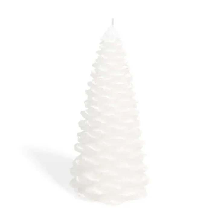 Candela di Natale abete bianca - Lotto di 2