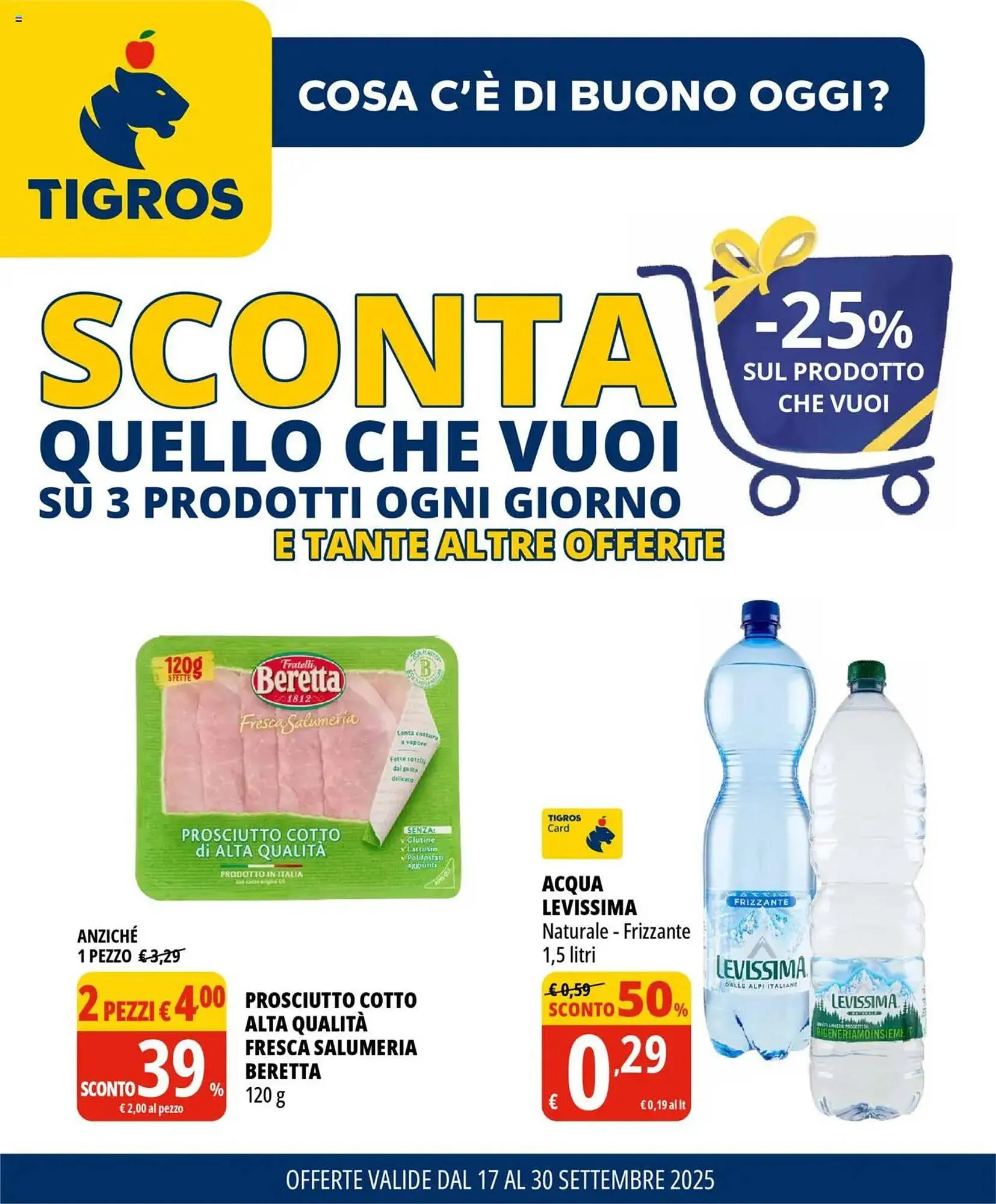 Volantino Tigros da 17 settembre a 30 settembre di 2025 - Pagina del volantino 1