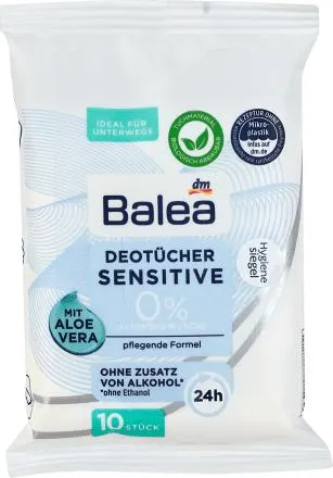 Salviette deodoranti Sensitive, 10 pz