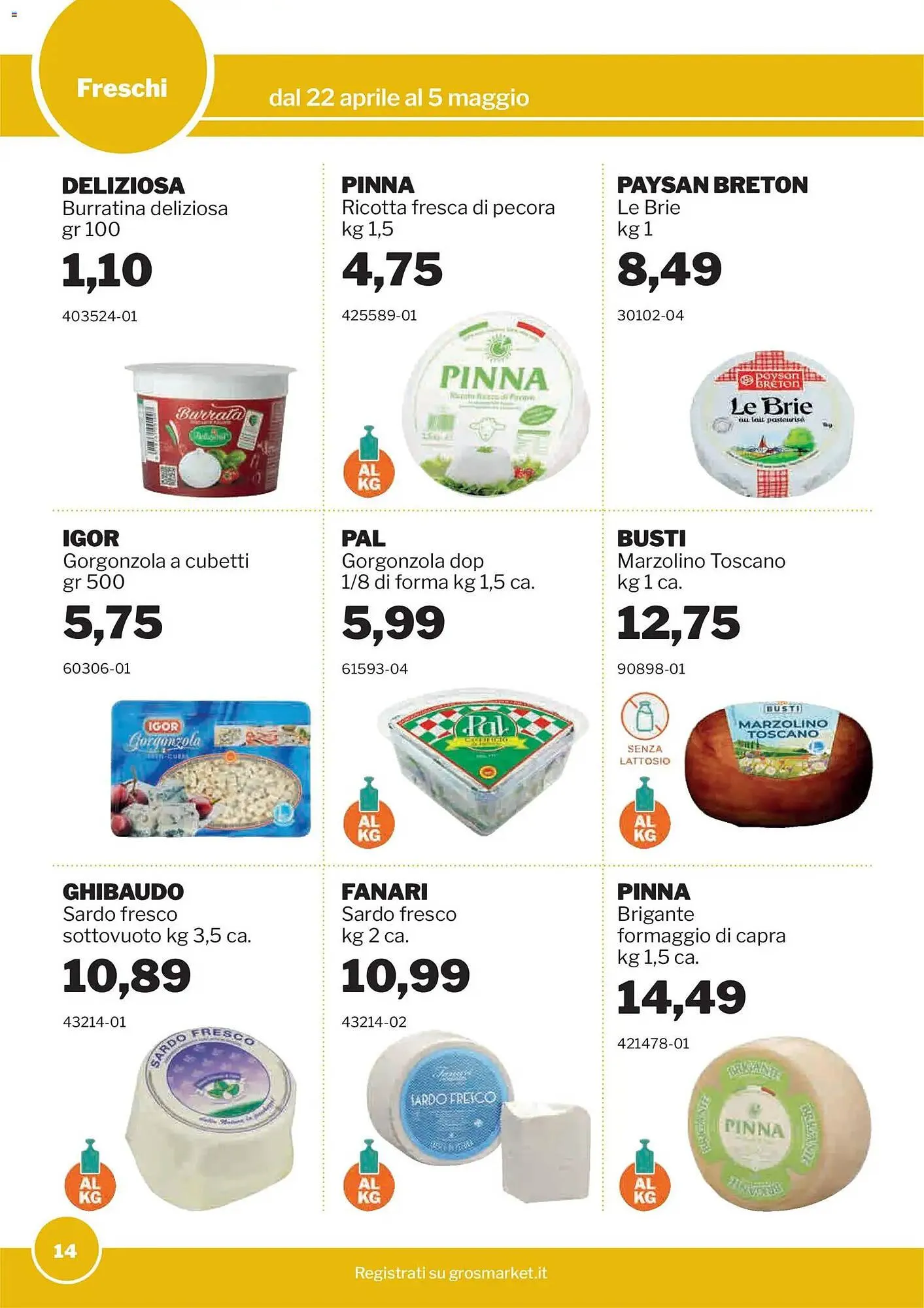 Volantino GrosMarket da 22 aprile a 5 maggio di 2026 - Pagina del volantino 14