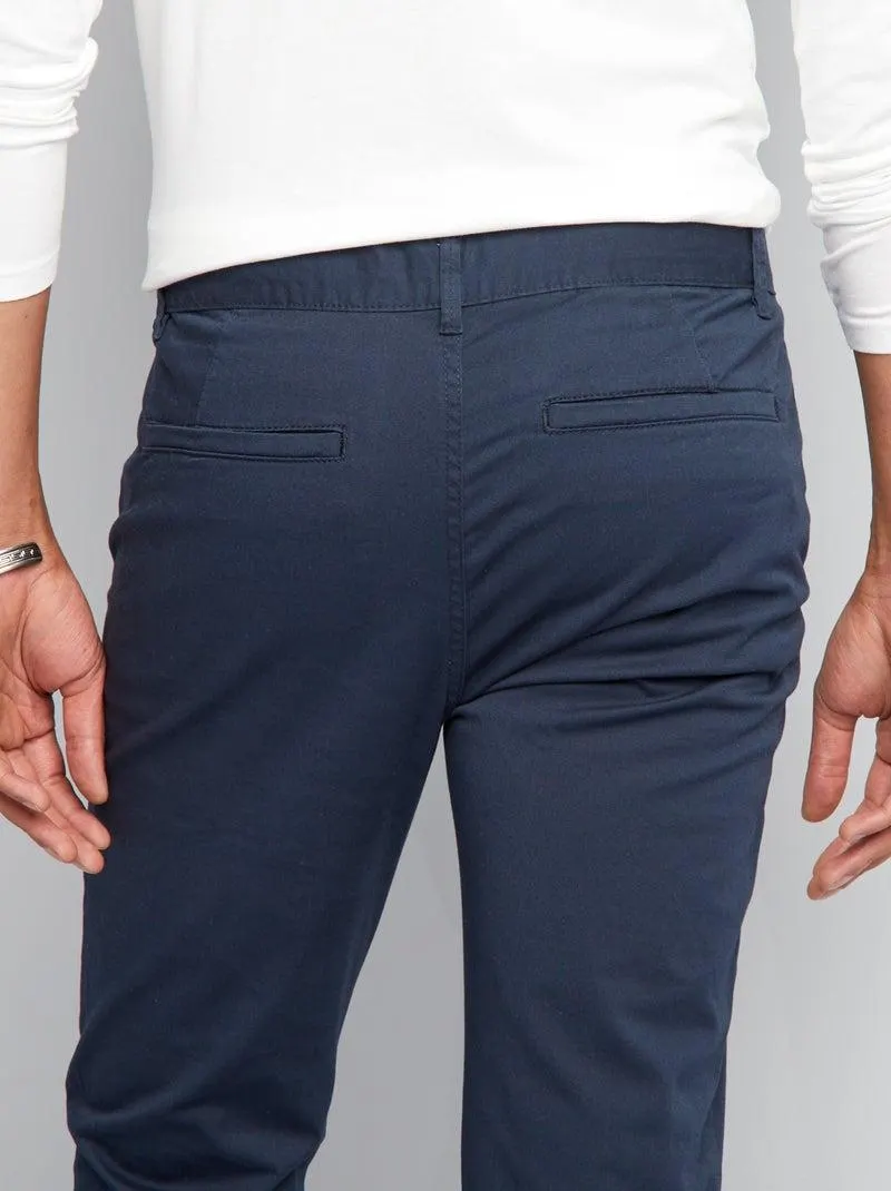 Pantaloni chino slim - L34 - blu