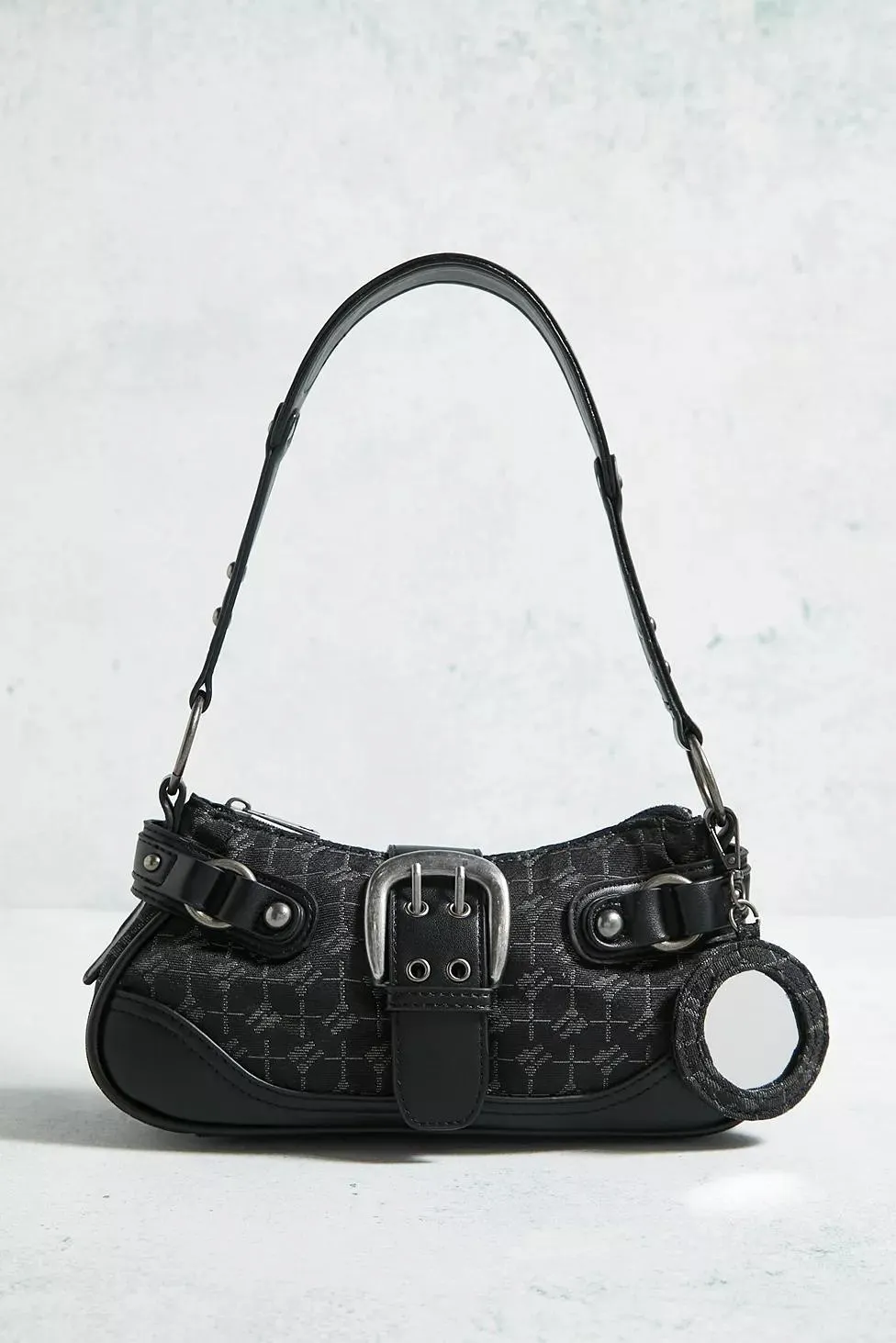 iets frans... Borsa a Tracolla in Finta Pelle con Fibbia Monogramma