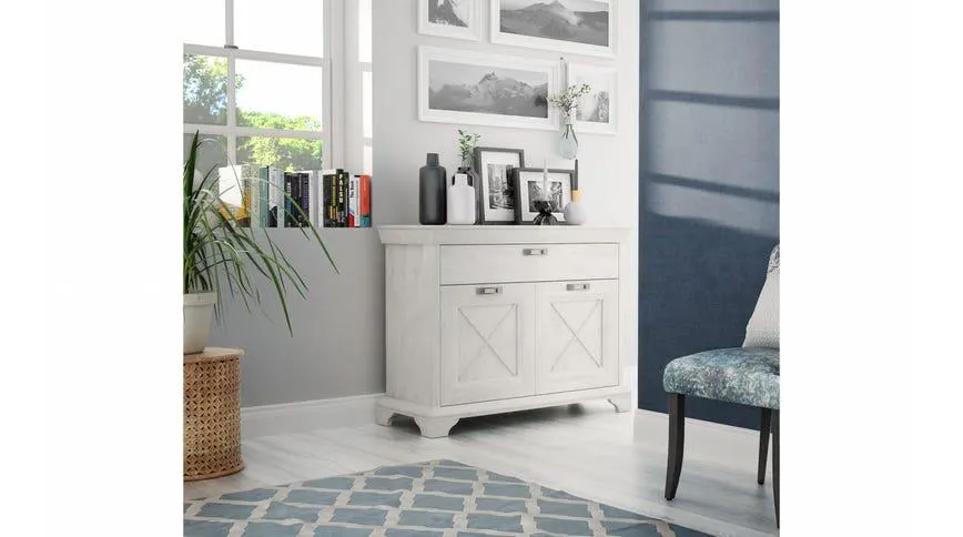 Nizza madia in laminato bianco 2 ante 1 cassetto