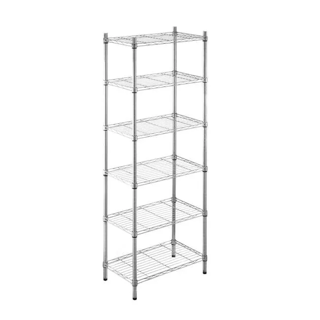 Scaffale in kit 6 ripiani Alfred L 60 x P 35 x H 180 cm cromato, portata per ripiano 50 kg