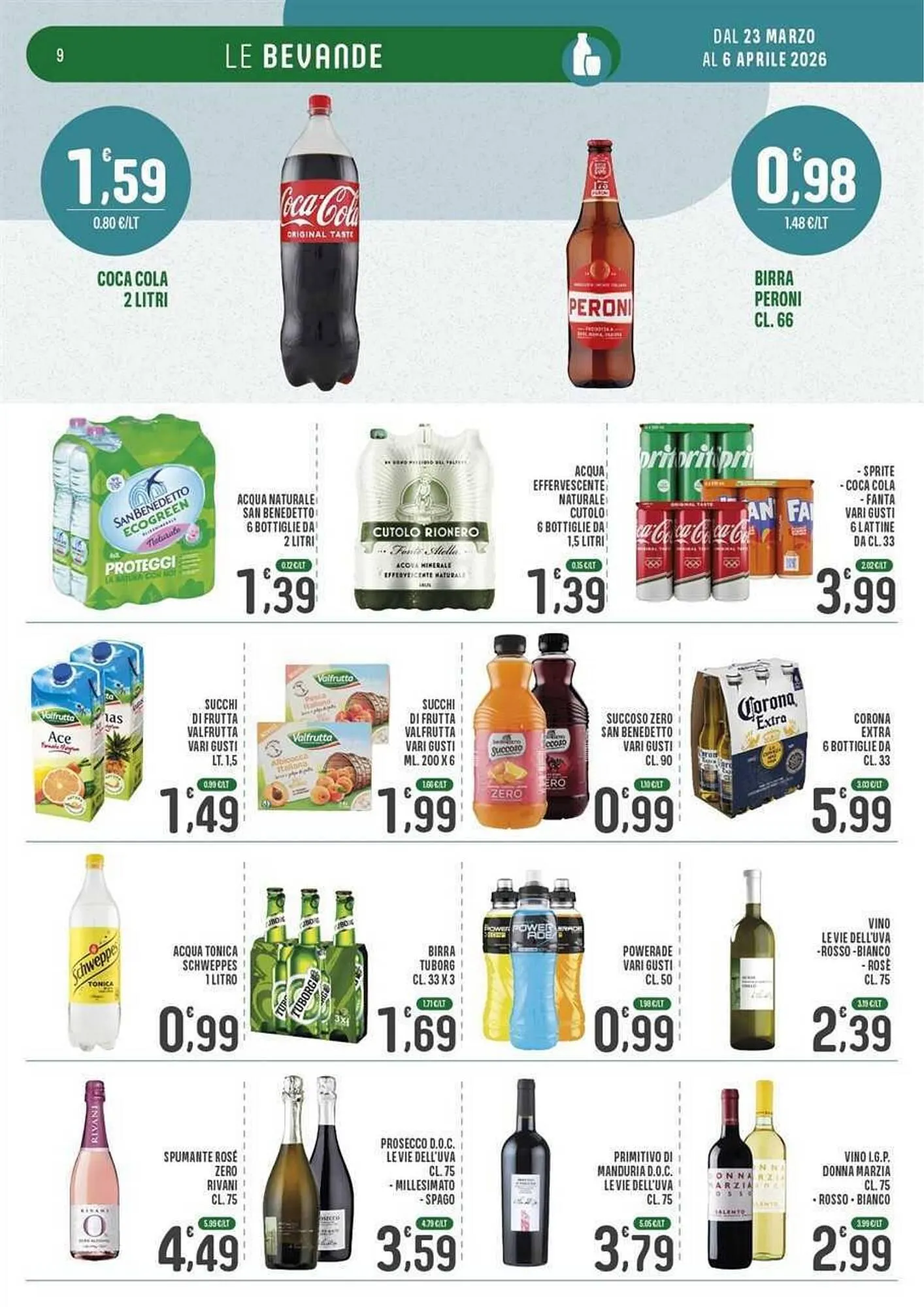 Volantino La Mimosa Supermercati da 23 marzo a 6 aprile di 2026 - Pagina del volantino 9