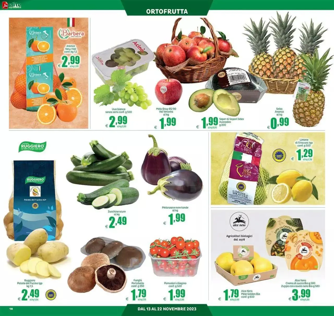 Volantino Elite Supermercati da 13 novembre a 22 novembre di 2023 - Pagina del volantino 18