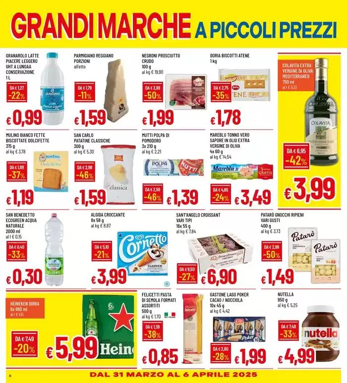 GALASSIA BUONO SPESA 20% + GRANDI MARCHE SC.FINO 50% da 26 marzo a 6 aprile di 2025 - Pagina del volantino 8