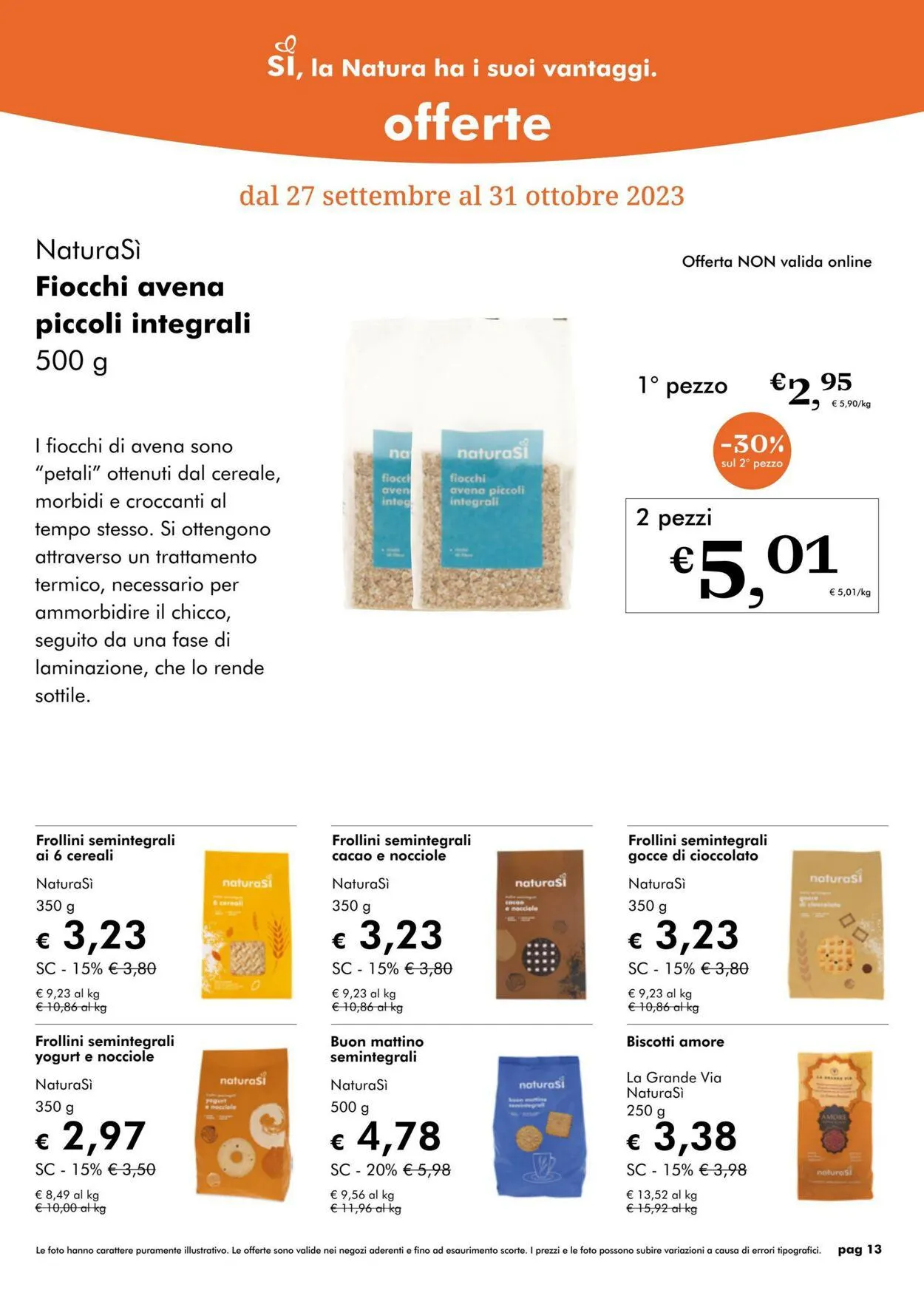 NaturaSì da 1 ottobre a 31 ottobre di 2023 - Pagina del volantino 13