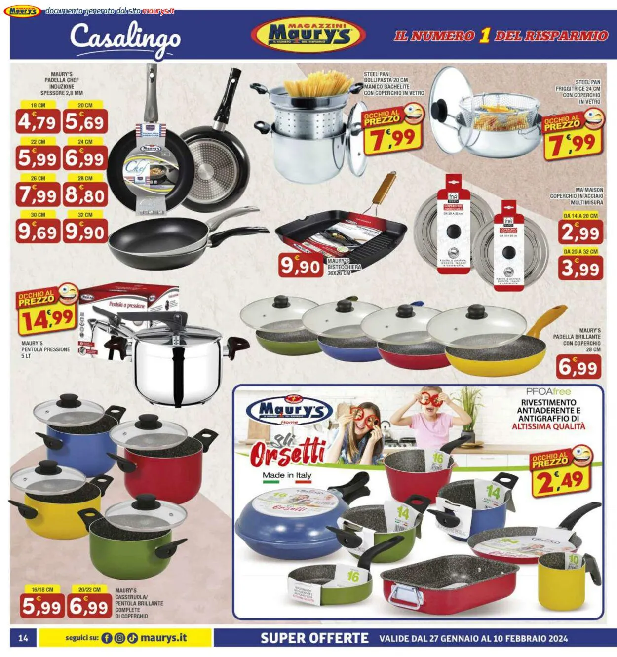 Maury's Volantino attuale da 27 gennaio a 10 febbraio di 2024 - Pagina del volantino 14