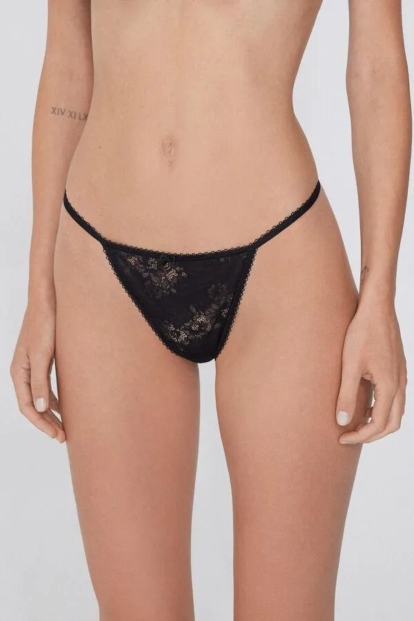 Perizoma con Fianchetto Tanga Noir Opulence