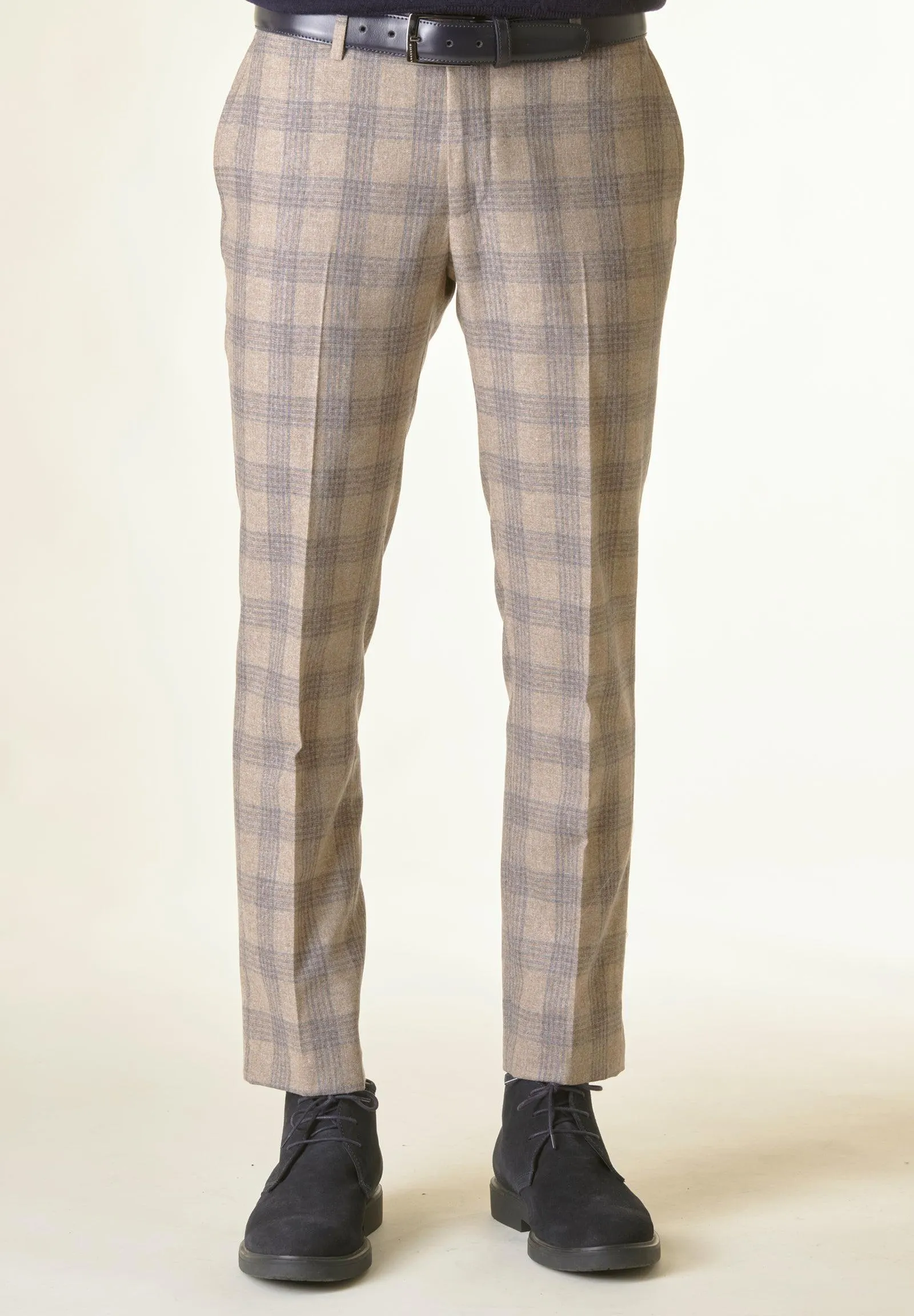 Pantalone galles naturale-grigio lana-cashmere Custom