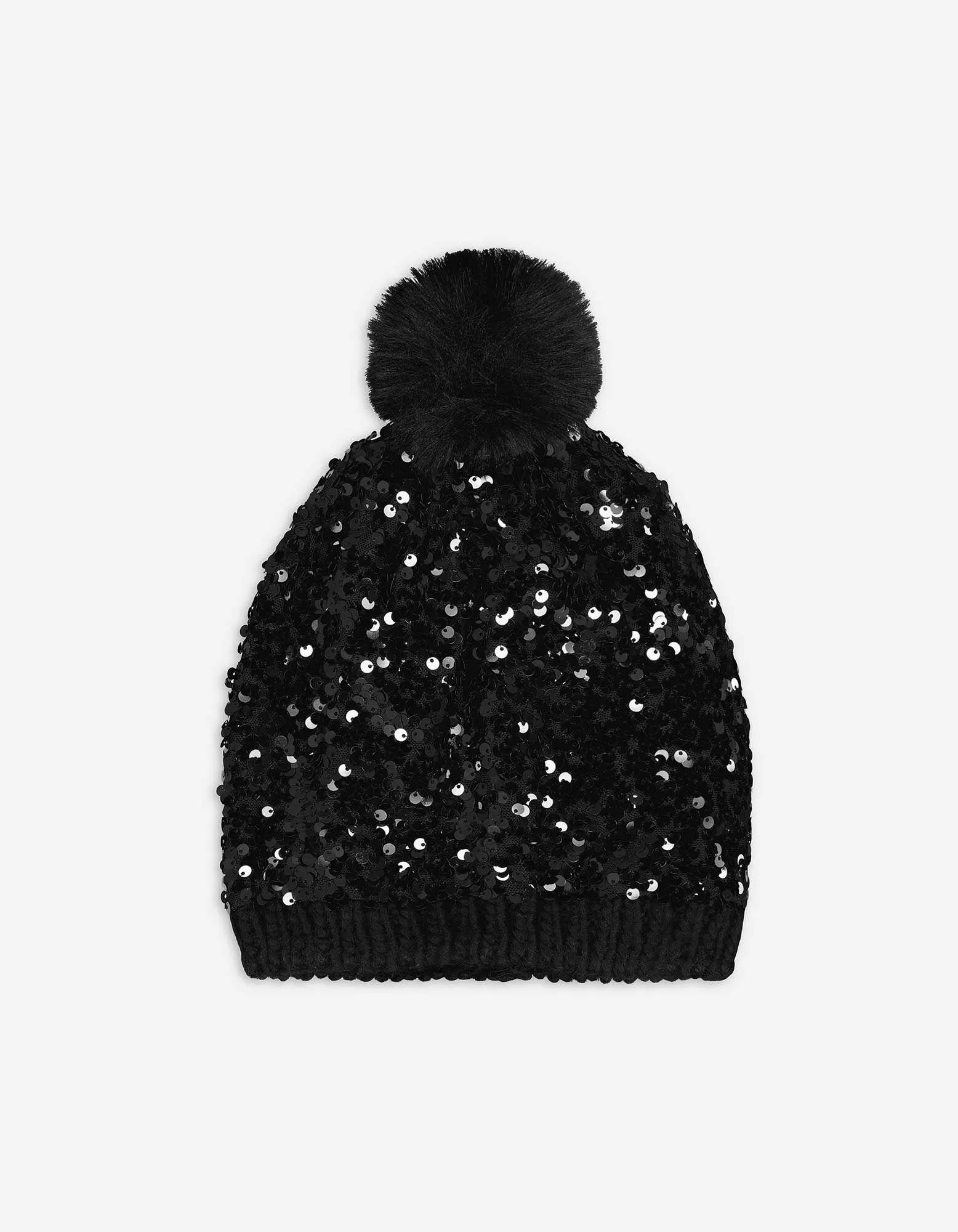 Berretto - Inserto di paillettes - nero