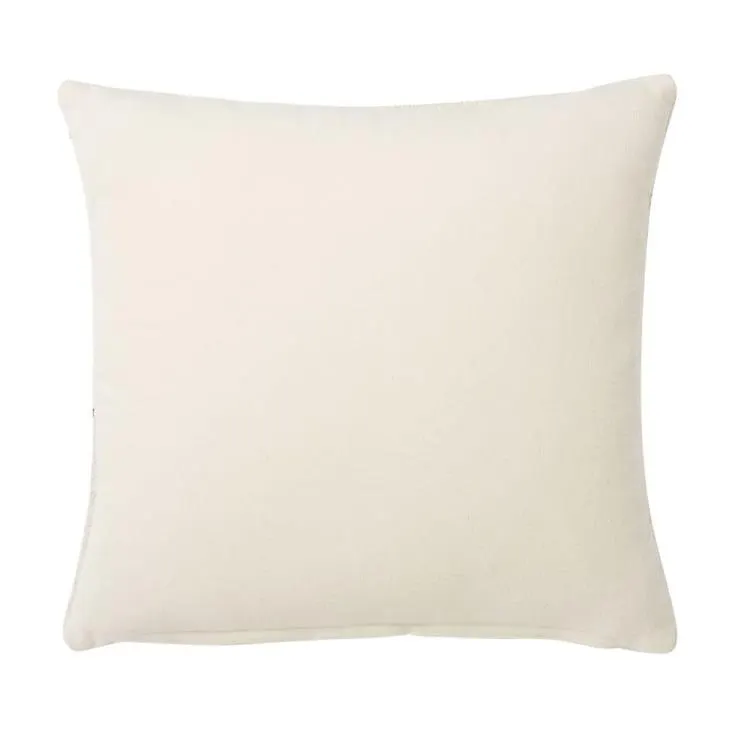 Cuscino écru e nero con motivi ricamati 45x45 cm