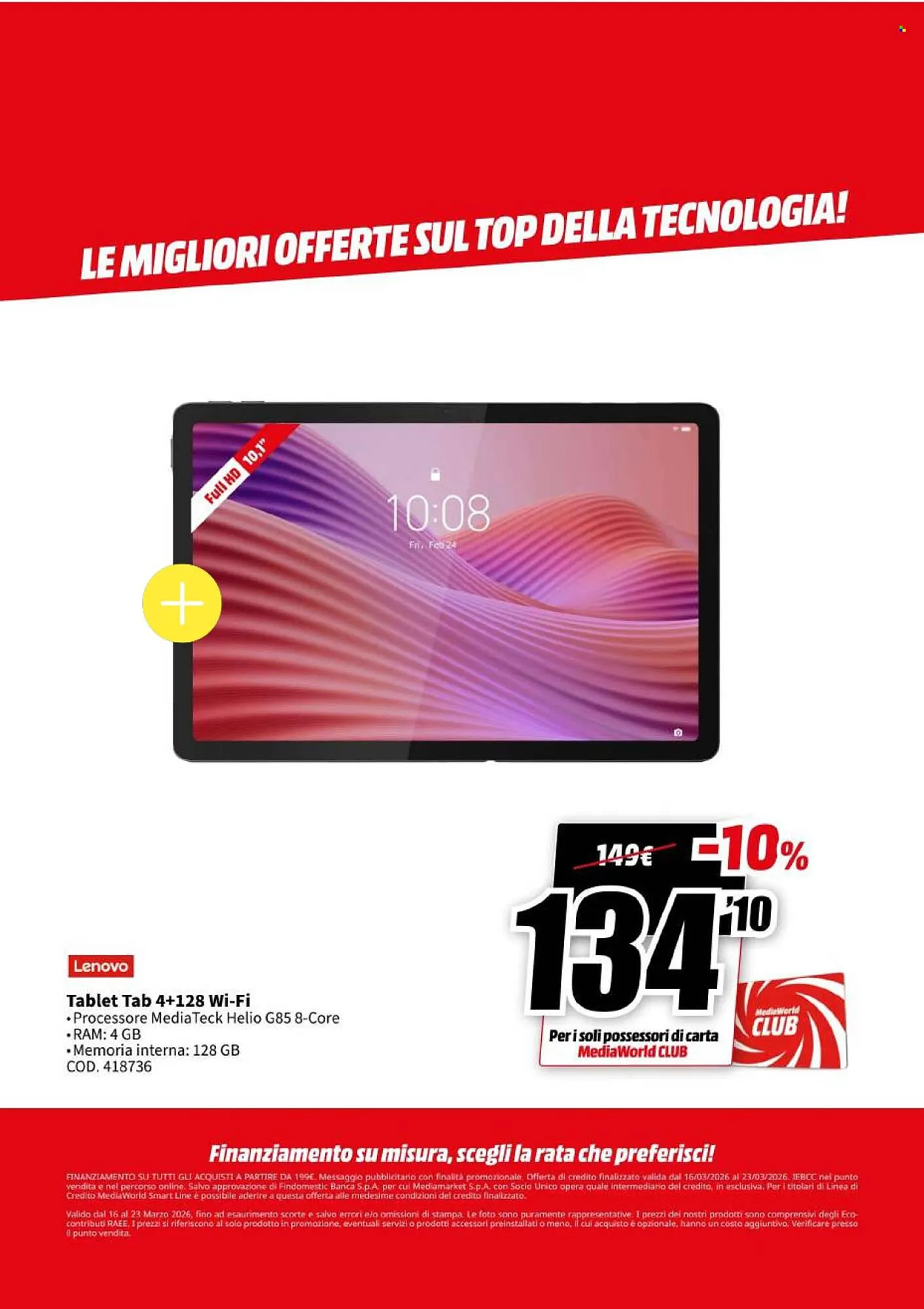 Volantino MediaWorld da 16 marzo a 23 marzo di 2026 - Pagina del volantino 20