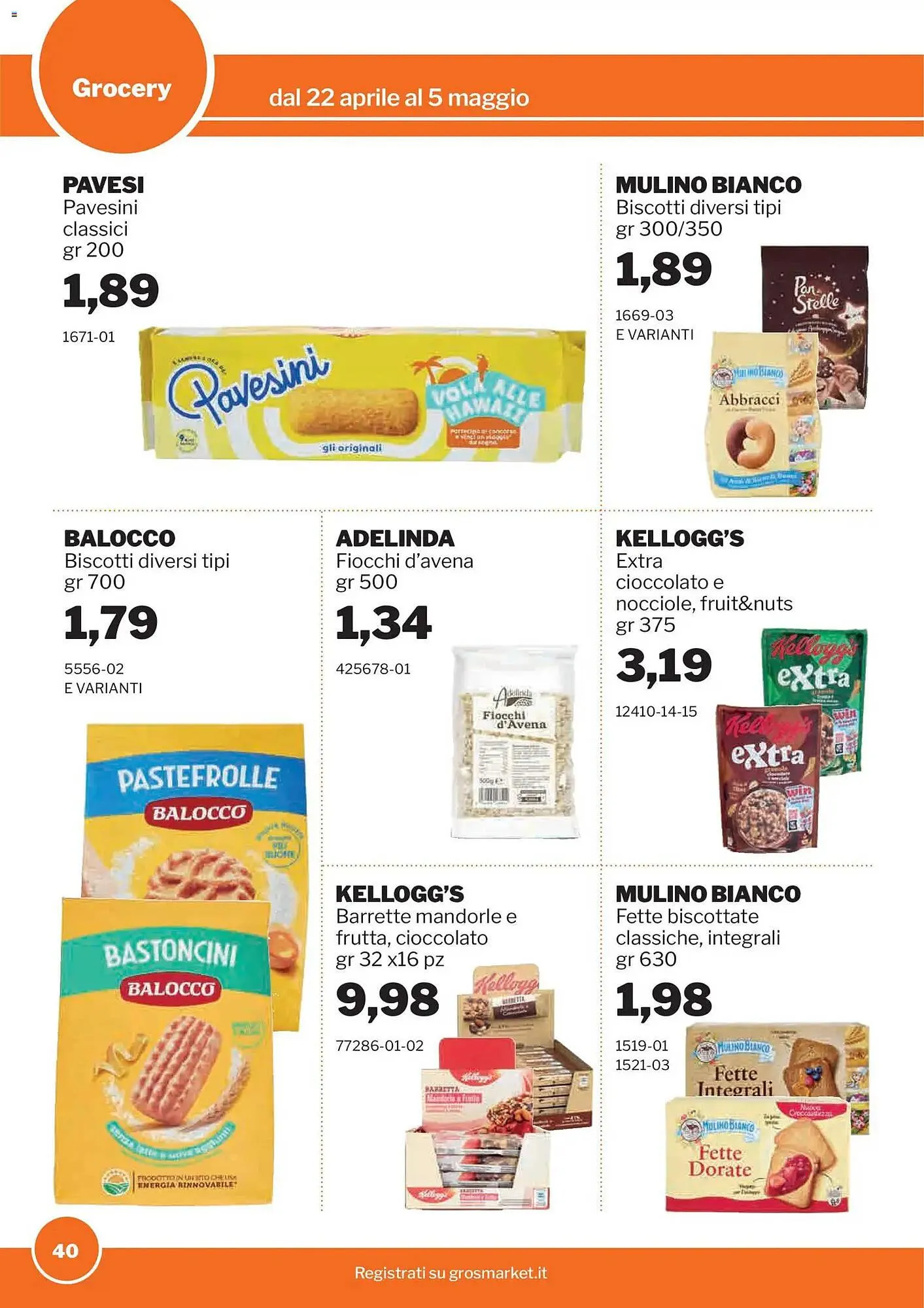 Volantino GrosMarket da 22 aprile a 5 maggio di 2026 - Pagina del volantino 40