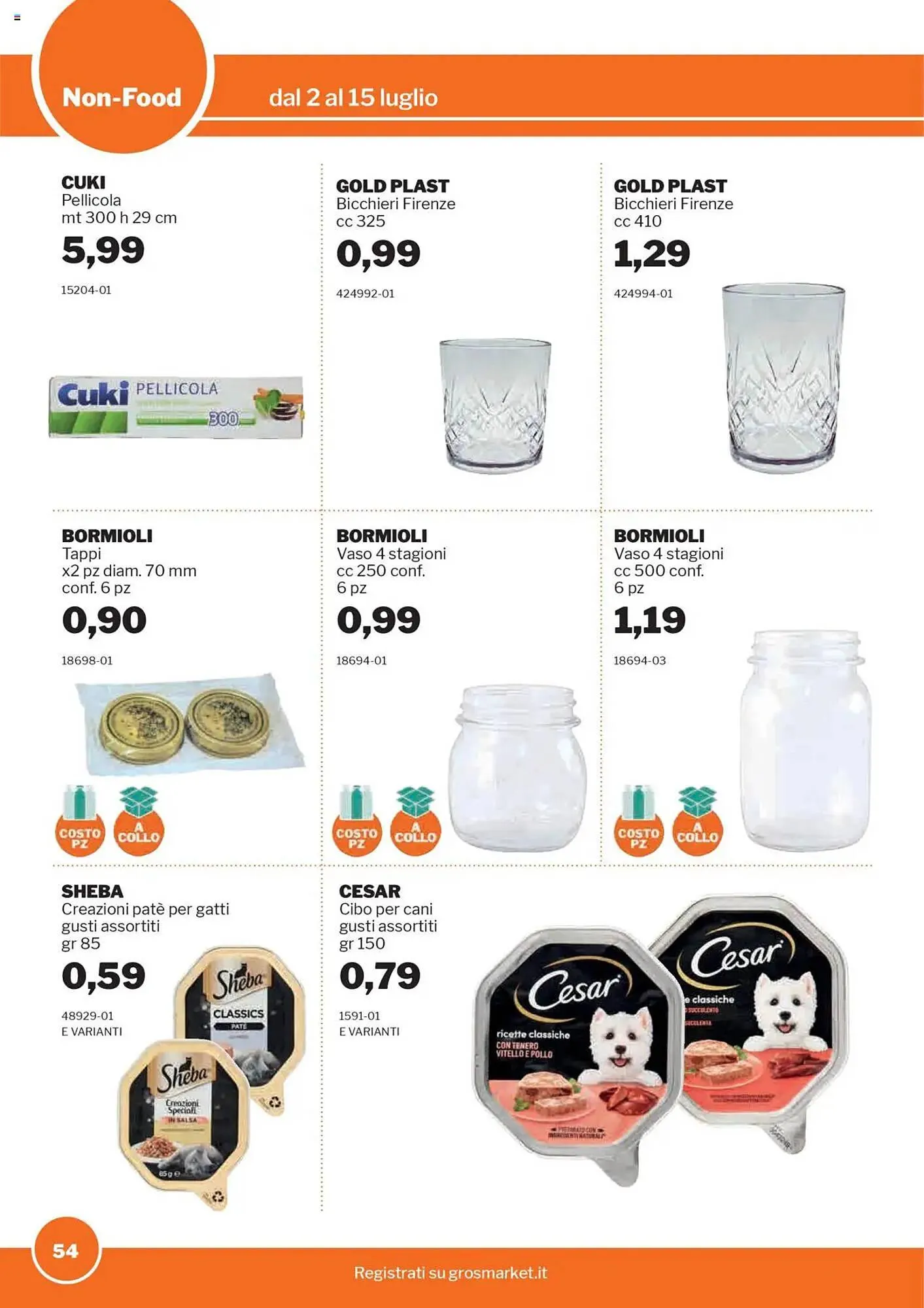 Volantino GrosMarket da 2 luglio a 15 luglio di 2025 - Pagina del volantino 54