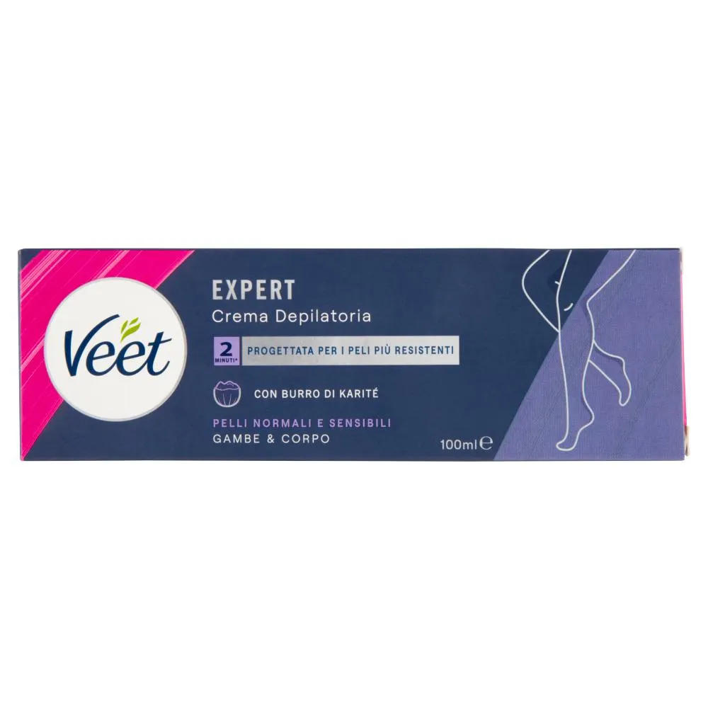 Veet Crema Depilatoria Gambe e Corpo Expert Pelli Normali e Sensibili 100 ml