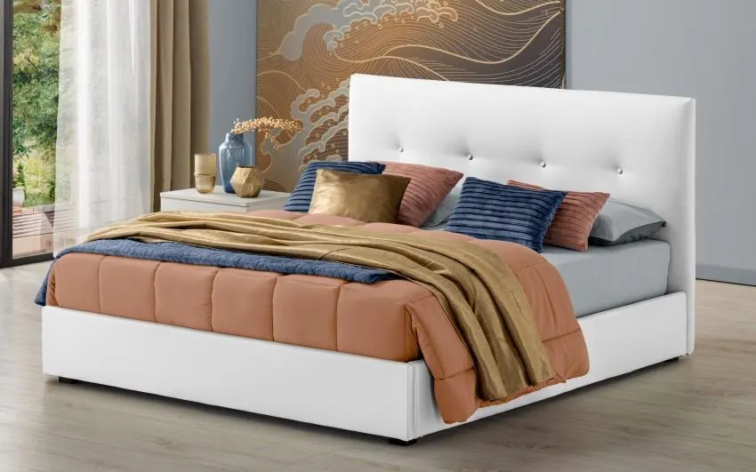 Letto matrimoniale con contenitore