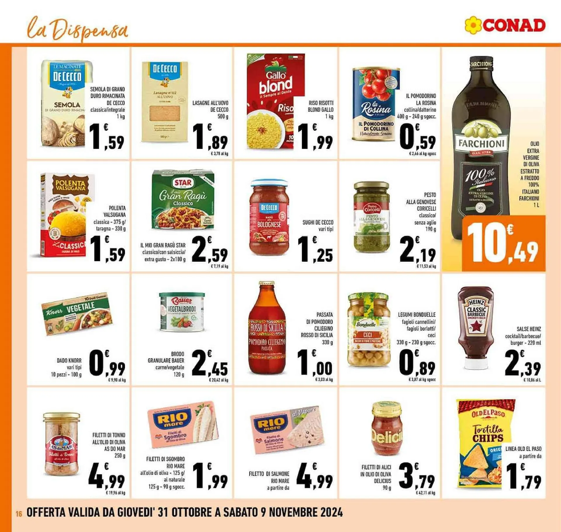 Volantino Conad da 31 ottobre a 9 novembre di 2024 - Pagina del volantino 16