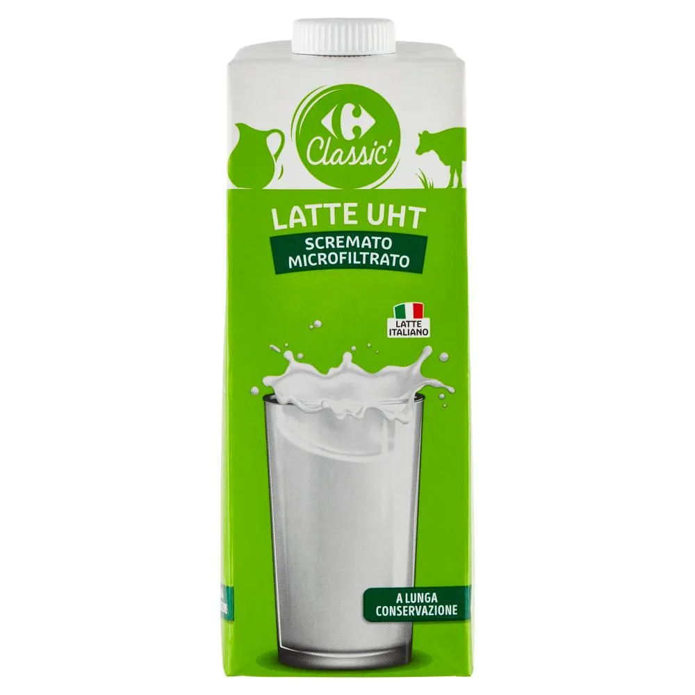 Carrefour Classic Latte UHT Scremato Microfiltrato 1000 ml