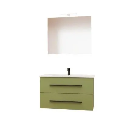 Composizione bagno 90x46 cm verde reseda