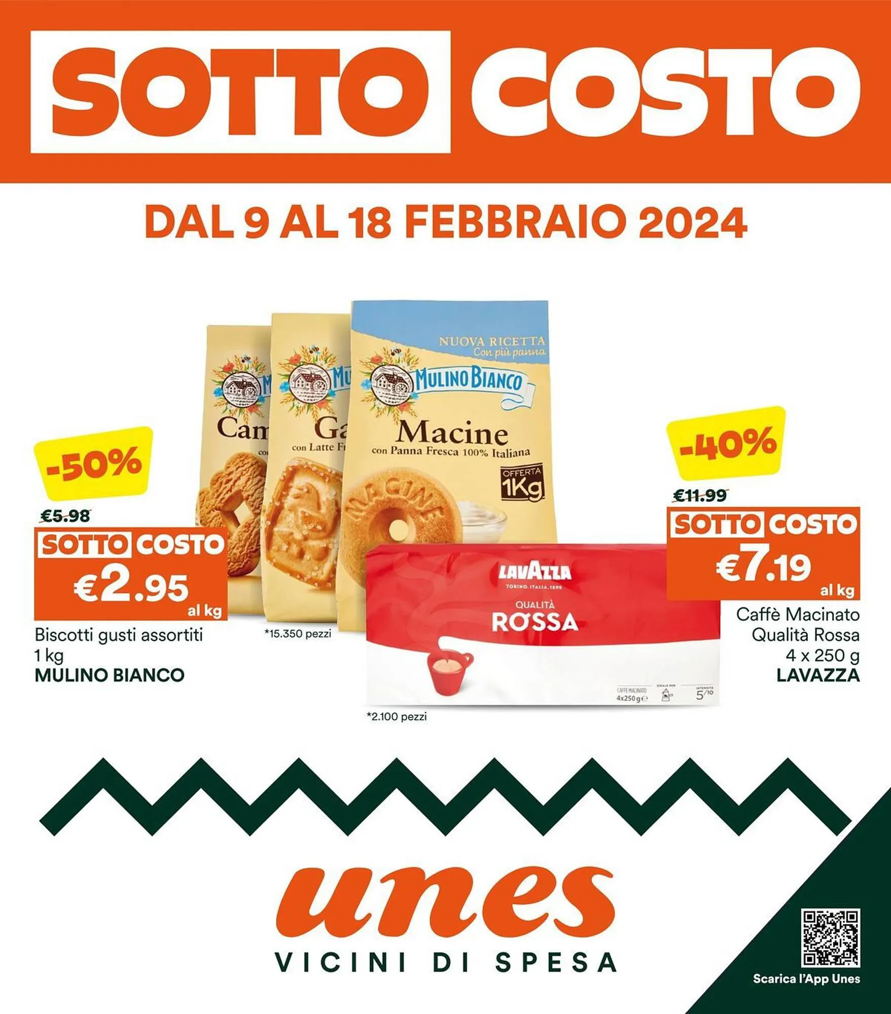 Volantino Unes da 9 febbraio a 18 febbraio di 2024 - Pagina del volantino 1