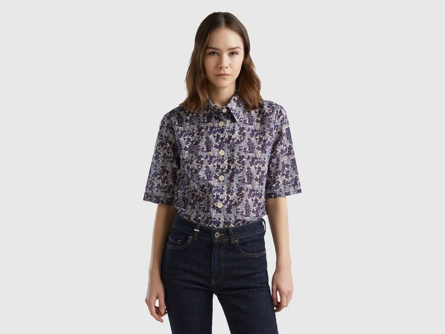 Kurzärmeliges gemustertes Hemd