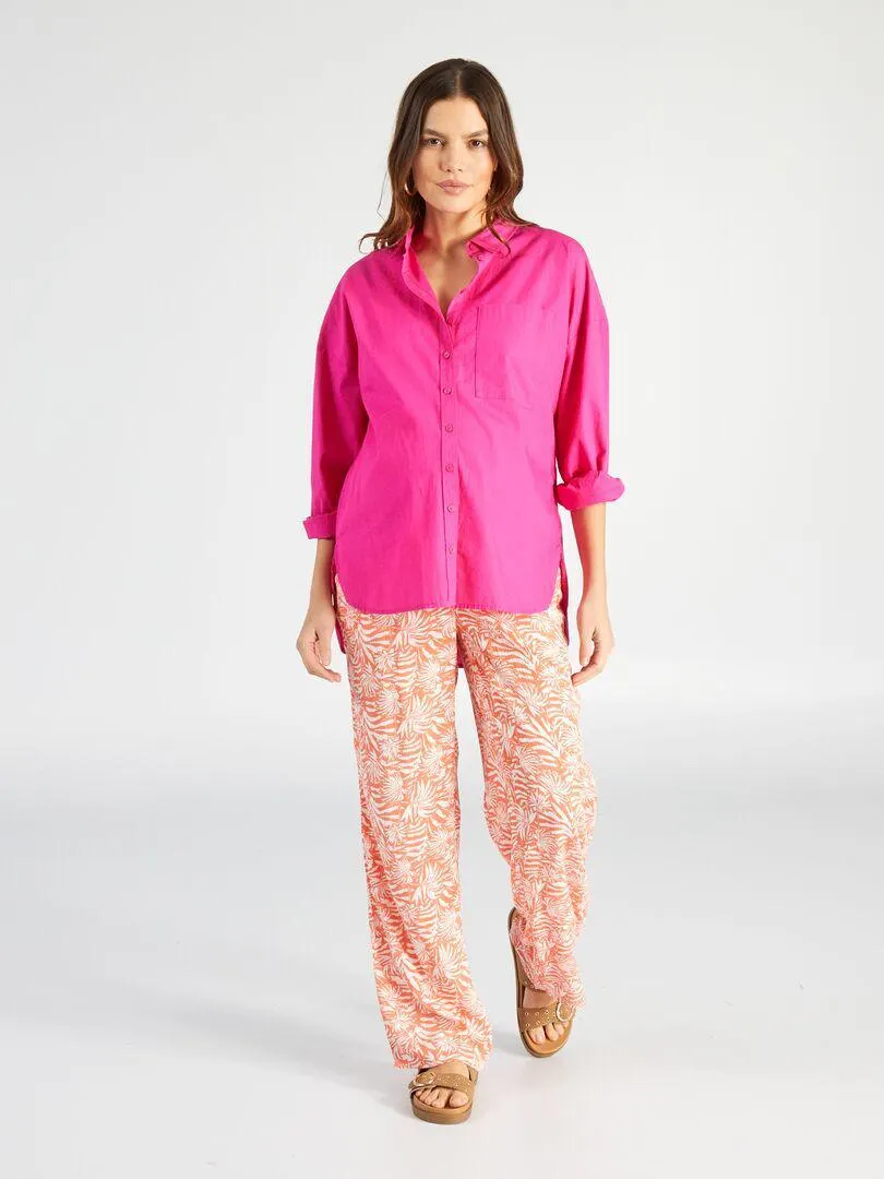 Pantaloni premaman larghi e morbidi - ARANCIONE