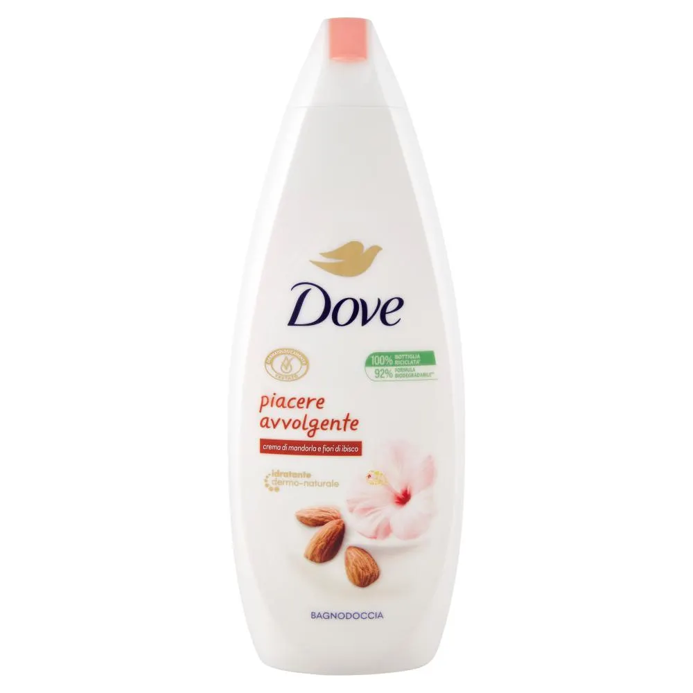 Dove piacere avvolgente Bagnodoccia crema di mandorla e fiori di ibisco 600 ml