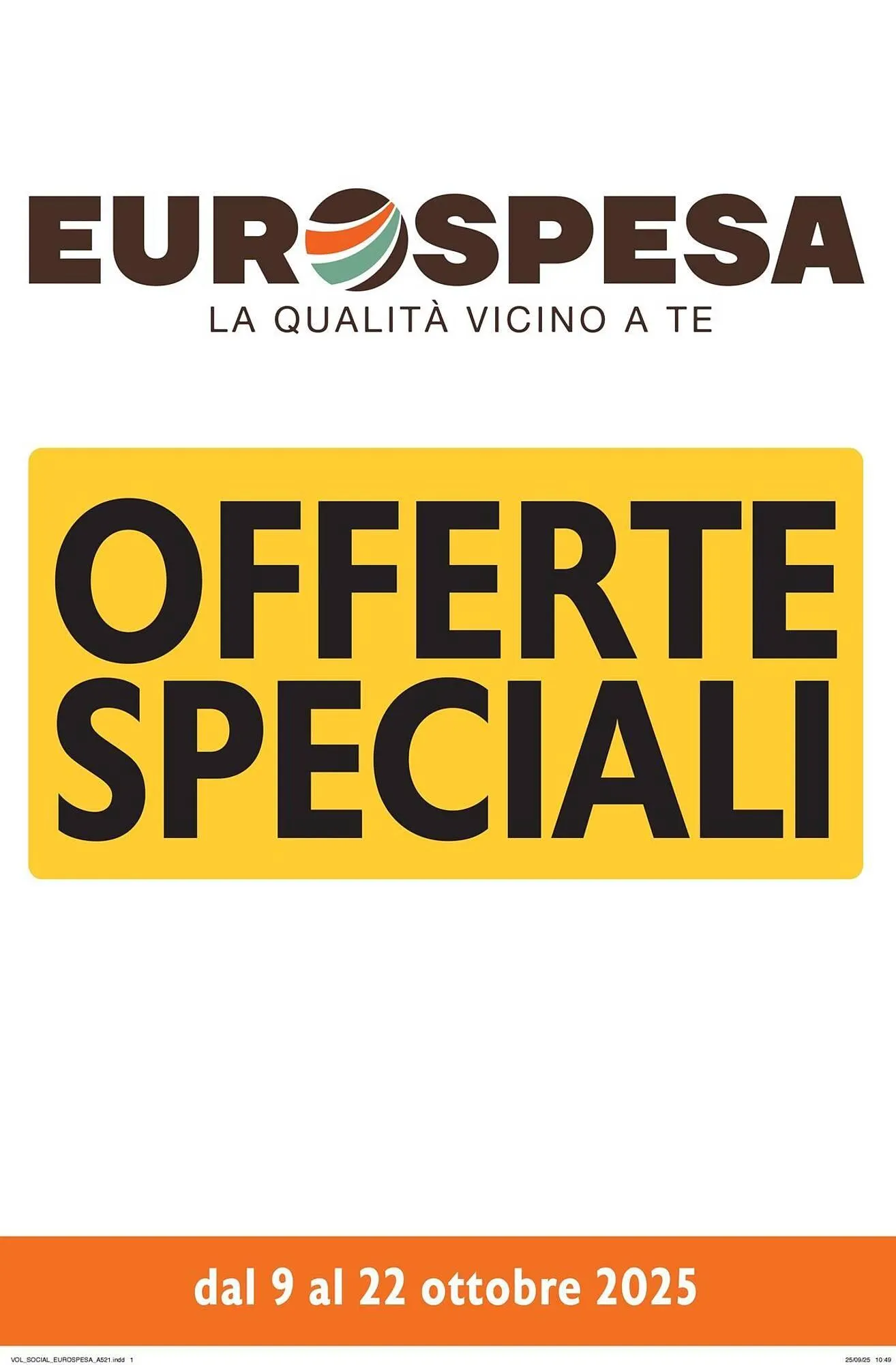 Volantino Eurospesa da 9 ottobre a 22 ottobre di 2025 - Pagina del volantino 1