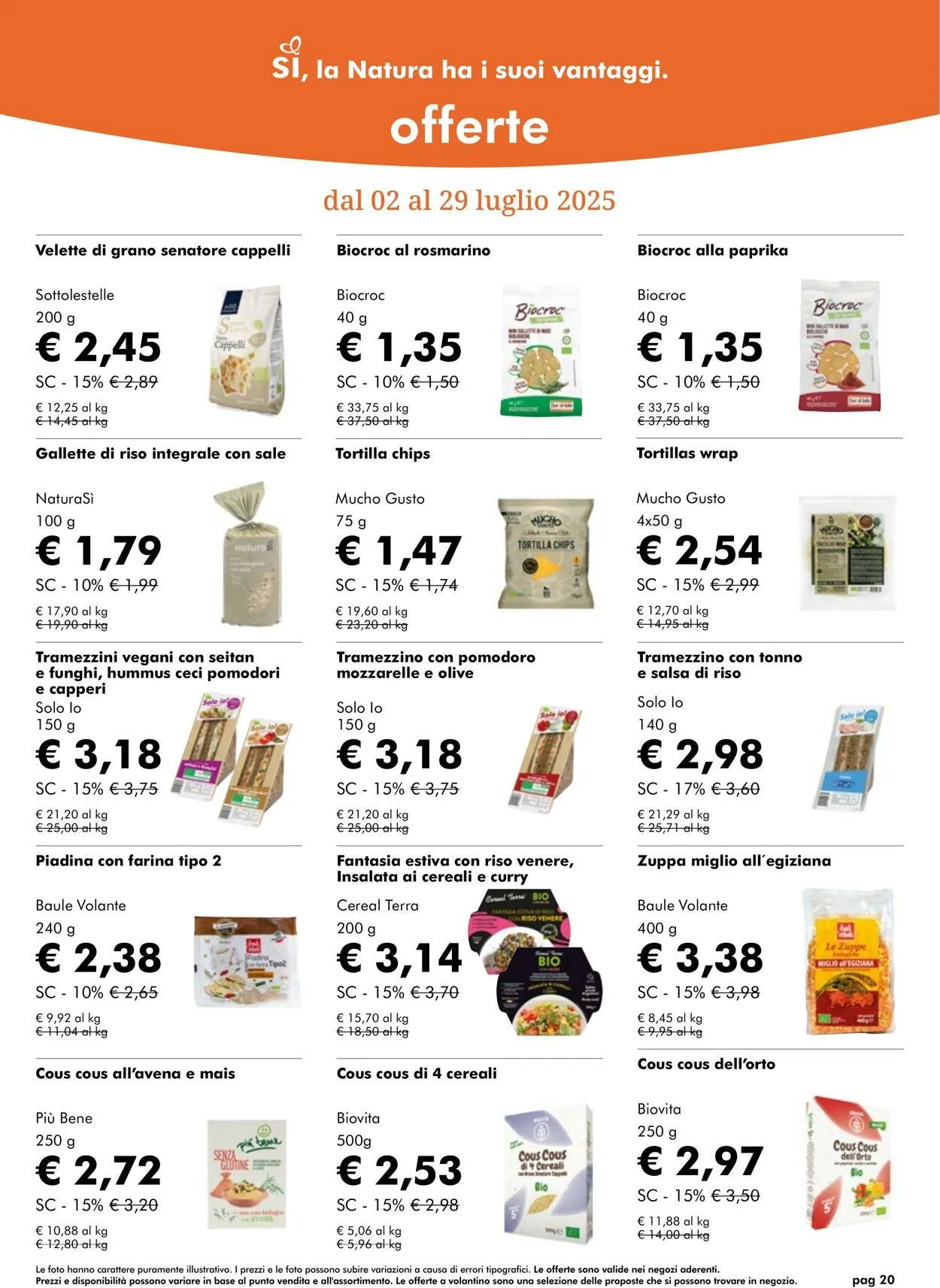 Natura Sì Volantino attuale da 31 luglio a 14 agosto di 2025 - Pagina del volantino 20